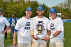 Baseball vs Babson  Wheaton College Baseball players celebrate their victory over Babson to win the NEWMAC Championship for the third year in a row. - (Photo by Keith Nordstrom) : Wheaton, baseball, NEWMAC